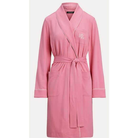 NWT Lauren Ralph Lauren Interlock Quilted Shawl-Collar Robe, Small $78 B9 - Picture 2 of 7